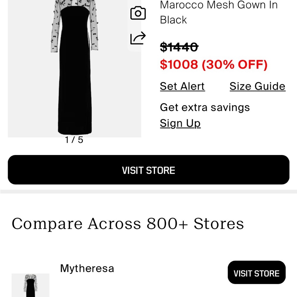 MaxMara Black Sheath Dress with sheer chest and Sleeves. - Picture 4 of 5